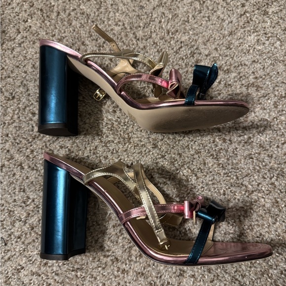 J.Crew Metallic Strappy Heels with Bows - Picture 5 of 7